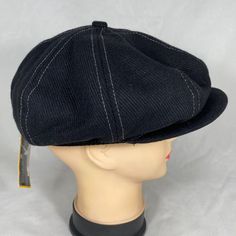 Stacy Adams Flat Cap Saw594-Blk Nwt 50% Wool, 50% Terylene Style: Saw594-Blk 8 Panels Structure Decorated With White Stitches Stacy Adams Metal Logo In The Back Size: M, The Inner Circumference Is Approximately 21 1/2" Size: L The Inner Circumference Is Approximately 22 1/2" Size: Xl The Inner Circumference Is Approximately 23 1/4" Condition Note: Brand New With Tag Casual Fitted Six-panel Hat, Fitted Casual Baseball Cap For Streetwear, Casual Fitted Baseball Cap For Streetwear, Fitted Casual Flat Cap, Black Cotton Flat Cap, Classic Short Brim Baseball Cap For Streetwear, Classic Black Flat Cap, Retro Black Six-panel Baseball Cap, Classic Fitted Visor Hat