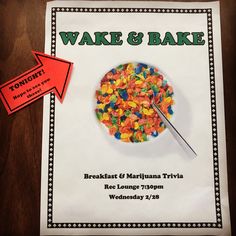 a poster with a bowl of cereal on it