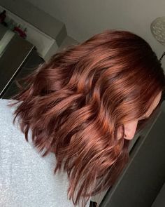 Reddish Orange Brown Hair, Ginger Hair Dye On Brown Hair, Red Brown Medium Length Hair, Brown Hair Toned Red, Copper Tinted Brown Hair, Medium Length Red Brown Hair, Brown With Red Tint Hair, Short Brown Red Hair, Red Brown Short Hair Color