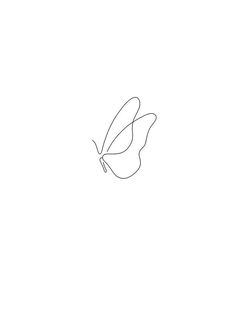 a single line drawing of a butterfly flying in the sky with its wings spread out