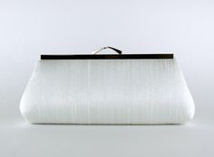 Silk Clutch wedding clutch wedding bag bridesmaid by EllenVintage Elegant White Evening Bag For Wedding Guest, Chic White Clutch For Wedding Guests, Elegant White Clutch For Formal Occasions, Elegant White Formal Clutch, White Clutch Evening Bag For Wedding Guest, Elegant Clutch For Wedding, Chic Rectangular Clutch For Wedding, Formal White Clutch Evening Bag, Rectangular Wedding Clutch