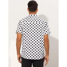 The polka dots patterned short-sleeved shirts are stylish, modern, and versatile. Perfectly match the business short-sleeved shirts with dress pants, chino trousers, summer shorts, and jeans to build a smart formal look. Designed with polka dots, this shirt gives you a sense of liveliness. Polka dot shirts are suitable for various occasions such as beach, office, wedding, party, daily wear, and so on. Casual Polka Dot Shirt For Summer, Summer Polka Dot Collared Shirt, Spring Short Sleeve Polka Dot Shirt, Summer Collared Polka Dot Shirt, Polka Dot Short Sleeve Summer Shirt, Polka Dot Button-up Summer Shirt, Casual Polka Dot Button-up Shirt, Casual Button-up Polka Dot Blouse, Casual Polka Dot Button-up Blouse