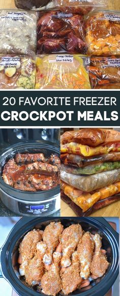 crockpot meals are packed in plastic bags and ready to be eaten for lunch