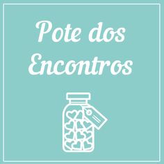 the words pote dos encontros are in white on a blue background