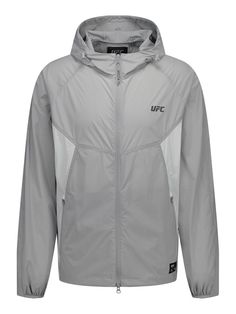 This is a comfortable and functional jacket that is made out of high quality spandex and nylon blend  fabric. With design detail of regular silhouette and minimal logo edetail on the front left chest, it gives a trendy and casual look.- Regular silhouette- 55G extremely lightweight nylon fabric- Wind proof and water resistant fabric- Packable pocket inside Gray Nylon Sporty Track Jacket, Sporty Gray Nylon Track Jacket, Gray Nylon Sportswear Outerwear, Gray Sportswear Track Jacket For Outdoor, Sporty Long Sleeve Outerwear With Reflective Logo, Functional Nylon Outerwear For Light Sports, Gray Nylon Functional Windbreaker, Sporty Nylon Outerwear With Reflective Logo, Sporty Hooded Outerwear With Reflective Logo