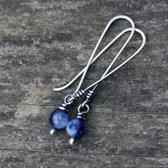 Kyanite sterling silver dangle earrings / long dangle earrings / gift for her / jewelry sale / blue Kyanite Earrings, Kyanite Jewelry, Jewelry Sale, Long Dangle Earrings, Silver Dangle Earrings, Blue Kyanite, Sterling Silver Dangle Earrings, Earrings Long, Sterling Silver Cross