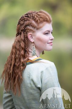 #longhairstyles #braidedhairstyle #romanticbraidedhairstyle #romantichairdo Viking Earrings, Viking Braids, Viking Costume, Viking Hair, Long Red Hair, Long Red, Headband Hairstyles, Hair Accessories For Women, Cute Hairstyles