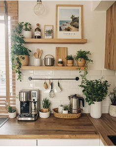 27 Trendy Countertop Coffee Station Ideas You Have To Try Small Kitchen With Two Windows, Countertop Coffee Station, Cute Containers, Rustic Cottage Kitchens, Crust Designs, Kitchen Island Furniture, Coffee Station Ideas, Kitchen Light Fixtures, Pie Crust Designs