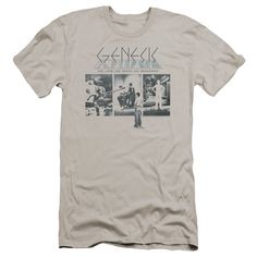 Genesis The Lamb Down On Broadway Men's Premium Ultra-Soft 30/1 100% Cotton Slim Fit T-Shirt - Eco-Friendly - Made In The USA Genesis Band, The Lamb, Band Shirts, Slim Fit Shorts, Slim Fit Shirt, Slim Fit Men, Workout Tee, Unisex Sweatshirt, Broadway