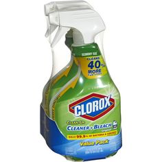 a bottle of clorox cleaner on a white background