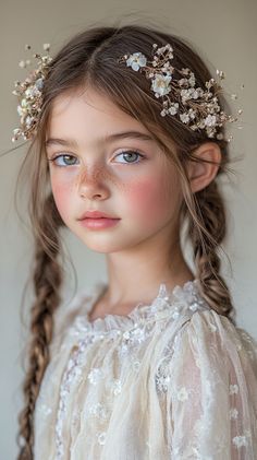 Knotless Fairy Tresses on Kids 🌟 Halloween Hairstyles For Kids, Dutch Braid Headband, Haircuts For Kids, Halloween Hairstyles, Side Swept Curls, Hair Garland, 동화 삽화, Black Cat Eye