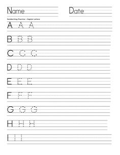 printable handwriting worksheet for kids to practice their handwriting and writing skills with the letter