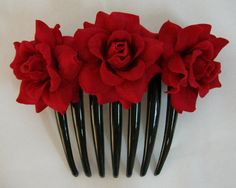 Handmade Comb, Flamenco Dancer, Hair Comb Bridal, Velvet Rose, Flamenco Dancers, Rose Hair, Hair Combs, Flower Hair Accessories