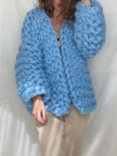 Luxury Women's Chunky Knit Knitting Pattern, Chunky Knit Sweater Women, Luxury Chunky Knit Pattern, Luxury Chunky Knit Sweater For Fall, Oversized Knitted Sweaters Cardigan, Cheap Cozy Chunky Knit Pattern, Women Chunky Sweater, Oversized Blue Sweater Dress, Luxury Chunky Knit Knitting Pattern