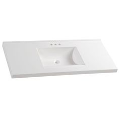 a white bathroom sink sitting on top of a counter