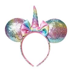 Measurements: 7.75 Height/Inches, 1.25 Width/Inches, 9.5 Length/InchesBase Material: 50% Plastic, 45% Polyester, 5% Other 5% Or LessCare: Wipe CleanCountry of Origin: Imported Sequin Headband, Minnie Mouse Ears Headband, Mouse Ears Headband, Girls Handbags, Unicorn Hair, Unicorn Horn, Ears Headband, Minnie Mouse Ears, Unicorn Rainbow