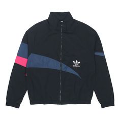 Men's adidas originals TS Track Top Logo Printing Contrasting Colors Sports Jacket Autumn Black H46698 (Gift to Boyfriend) Adidas Logo Functional Windbreaker For Streetwear, Adidas Sporty Track Jacket With Logo, Adidas Track Jacket For Streetwear, Sporty Adidas Track Jacket, Adidas Technical Track Jacket For Streetwear, Adidas Functional Track Jacket For Streetwear, Adidas Logo Windbreaker For Streetwear, Adidas Windbreaker For Streetwear, Adidas Logo Outerwear For Sports Season