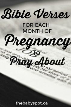 bible verses for each month of pregnancy to pray about