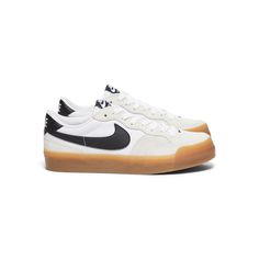 Nike SB Pogo (White/Black/Gum Light Brown) Nike Sb Shoes, Kawaii Shoes, Kid Lifestyle, Black Gums, Sneakers Men Fashion, Heeled Loafers, Nike Sb, Boot Sandals, Fashion Tees