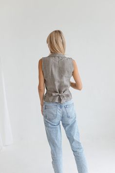 Linen Vest Women GRACE Linen White Vest Linen Tank Top - Etsy Chic Summer Linen Vest, Chic Sleeveless Denim Vest For Work, Summer Linen Vest For Workwear, Casual Linen Vest For Workwear, Beige Linen Spring Vest, Spring Workwear Linen Vest, Chic Denim Vest For Summer Workwear, Chic Summer Denim Vest For Workwear, Chic Summer Denim Workwear Vest