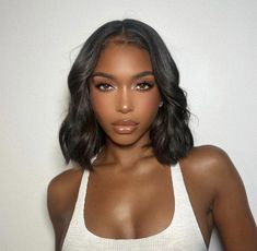 Black Women Bob Hairstyles Mid Length, Short Wavy Bob Black Women, Shoulder Length Hair Black Women, Fluffy Bob Black Women, 2015 Hair, Short Weave Hairstyles, Curled Bob, Sew In Hairstyles, Short Hair Black