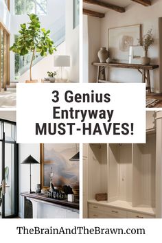 Looking for clever entryway ideas from small to large? You're 100% in the right place! Whether it's an organized entry by your front door or through a mudroom with shoe storage, see the 3 must-have steps! Entry Mudroom