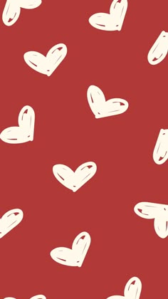 a red background with white hearts on it