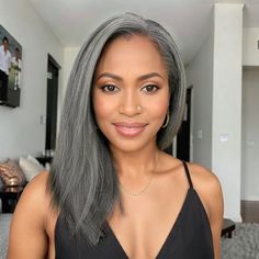 Rihanna Gray Hair, Salt And Pepper Human Hair Wigs, Gray Frontal Wig, Grey Hair Black Women, Gray Hair Black Women, Grey Hair Highlights, 5x5 Closure Wig, Closure Bob, Pepper Hair