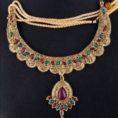 Brand New A Very Beautiful Jewelry Set For Any Weeding Or Party To Increase Your Beauty Multicolor Bridal Necklace For Party, Formal Multicolor Bridal Necklace, Indian Jewelry Set, Indian Jewelry Sets, Weeding, Indian Jewelry, Womens Jewelry Necklace, Jewelry Set, Jewelry Sets