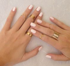 9 Above the Knuckle rings Gold knuckle ring Stacking by Lalinne White Nail Art, Knuckle Ring, Ringe Gold, Pink Nail, Summer Nails Colors, Rings Gold, Knuckle Rings, Ring Stacking, Short Acrylic Nails