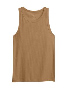 Gap Logo Sweatshirt | Gap Factory Striped Ribbed Tank Top, Ribbed Crew Neck Tank Top For Layering, Casual Crew Neck Tank Top With Ribbing, Casual Crew Neck Ribbed Tank Top, Ribbed Crew Neck Tank Top, Ribbed Tank Top For Fall, Fall Ribbed Tank Tops, Trendy Striped Ribbed Tank Top, Gap Logo