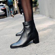 The Boot - Black Calf – Margaux Favorite Boots, Thick Socks, Boots Fall, 5 Inch Heels, Fall 2024, Shoes And Accessories, Handmade Shoes, Suede Boots, Italian Leather