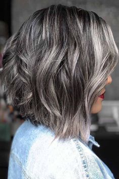 Dark Grey Hair Color, Grey Balayage, Pepper Hair, Natural Gray Hair