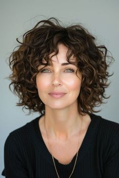 Marvel at the versatility of these 25 jaw-length curly bob hairstyles that redefine what's possible with curls. Tap to see more marvels! Jaw Length Curly Hair, Niamh Hair, Shoulder Length Layered Hair, Short Wavy, Short Hair Styles Pixie, Curly Hair Cuts