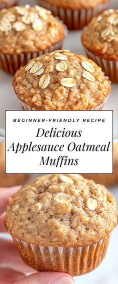 Image for Delicious Applesauce Oatmeal Muffins Oatmeal Muffins Quick Oats, Applesauce Muffins Healthy, Applesauce Oatmeal Muffins, Oatmeal Applesauce Muffins, Applesauce Oatmeal, Cozy Brunch, Brunch With Friends, Applesauce Muffins, Oatmeal Muffins