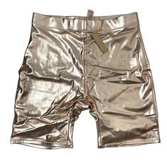 Skims Women Spandex Blend Shorts Color: Rose Gold Metallic Size M. New With Tags. Excellent Condition. Offers Welcomed. Bundle And Save! Summer Fitted Metallic Bottoms, Fitted Metallic Short Bottoms, Fitted Metallic Shorts For Summer, Gold Stretch Short Bottoms, Metallic Shorts, Black Tweed, Bike Shorts, Kim Kardashian, Metallic Gold