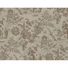 Appealing to the heart of a traveler, this Persephone Toile unpasted wallpaper pattern by Seabrook Designs is full of worldly charm and antique detailing. Toile Bedroom, Brown Toile, Wallpaper Pattern, Wallpaper Free, Home Improvement Store, Pattern Wallpaper, Fabric Color, Wall Coverings, Bed Bath Beyond