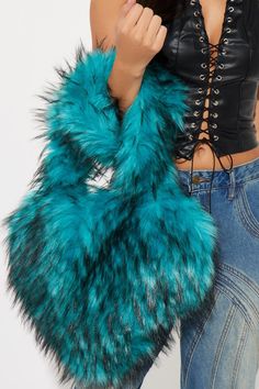 Available In Turquoise. Crossbody Handbag Heart Design Faux Fur Imported California Proposition 65 WARNING: Cancer and Reproductive Harm - www.P65Warnings.ca.gov. | Love For Sofia Handbag in Turquoise by Fashion Nova Doll Brooch, Turquoise Fashion, African Lace Dresses, African Lace, Heart Design, Flare Pants, Cross Body Handbags, Flare Jeans, Purses And Handbags