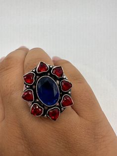 Vintage Blue Colbolt Ruby Glass Hearts Ring Size 10
https://www.etsy.com/listing/1620344933/vintage-blue-colbolt-ruby-glass-hearts Vintage Rings With Jewels As A Gift, Handmade Blue Heart Shaped Ring, Handmade Blue Heart Ring, Blue Heart Gemstone Ring Gift, Blue Gemstone Heart Ring Gift, Blue Heart Gemstone Ring For Gift, Blue Gemstone Heart Ring As Gift, Handmade Blue Heart Ring Gift, Handmade Blue Heart Ring For Gift