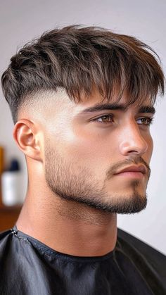 The Long Disconnected French Crop features a striking contrast between longer hair on top and short sides, creating a bold and contemporary look. This unique style is perfect for those wanting to make a statement with their hair. Click the pin for more inspiration and follow us for the latest trends! #MensHair #FrenchCrop #DisconnectedCut #HaircutIdeas #MensStyle Comb Forward Haircut Men, High Skin Fade Short Top, Decent Haircut For Men, Men’s Short Side Long Top Haircut, High Skin Fade Men, Low Fade Long Hair, Mens Clipper Cuts, Fade Hairstyles For Men