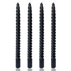 four different types of screws are shown in this image, one is black and the other is white