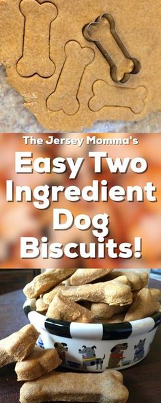 the easy momma's easy two ingredient dog biscuits are made from scratchsticks