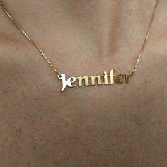 "Handmaid etsy name necklaces gold / silver, name plate chain for woman, Name Necklace, Personalized name on necklace, Custom Name Pendant Necklace, Necklace For Woman Personalized , Custom Gold Name Necklace with your desired name Personalize your name necklace or your lovers, is a great gift idea for any moment NECKLACE INFORMATION ∙ Pendant Size: 11 mm ~ 40 mm (depends on the name) ∙ Chain Design: Rolo / Box ∙ Chain Length: 12\" - 30\" Inches ∙ Thickness: Silver/Gold Plated (1.0mm), Solid Gol Gold Name Plate, Name Chain, Necklace With Kids Names, Name Plate Necklace, Sunshine Necklace, Name Necklace Gold, Lovers Necklace, Gold Name Necklace, Plate Necklace