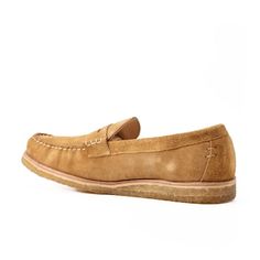 Soft slip-on loafers made with an immediate broken-in feel Classic Slip-on Moccasins With Vibram Sole, Slip-on Suede Loafers With Vibram Sole, Suede Slip-on Loafers With Vibram Sole, Vintage Loafers With Stitched Sole And Moc Toe, Penny Loafer, Penny Loafers, Penny, Loafers, Slip On