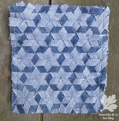 a piece of fabric that has been made to look like an origami pattern