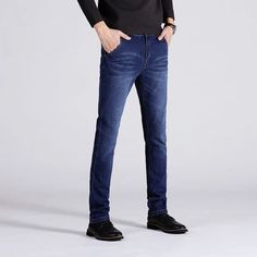 Gender: Men Item Type: Jeans Material: Denim Closure Type: Zipper Fly Wash: Medium Fit Type: Slim Waist Type: Mid Fabric Type: Softener Jeans Style: Straight Thickness: Midweight Length: Full Length Style: Casual Model Number: 1116 Pattern Type: Solid Decoration: Embroidery C: black-blue S: 28-29-30-31-32-33-34-36-38-40 Fitted Blue Jeans For Winter, Casual Stretch Jeans For Winter, Blue Jeans For Winter, Fitted Cotton Jeans For Winter, Cotton Denim Blue Jeans For Winter, Denim Blue Cotton Jeans For Winter, Winter Cotton Jeans In Denim Blue, Fitted Denim Blue Jeans For Winter, Fitted Dark Wash Jeans For Winter