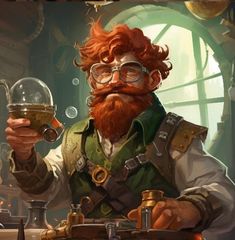 Bartender Fantasy Art, Gnome Artificer Male, Gnome Alchemist, Wizard Professor, Gnome Artificer, Dnd Gnome