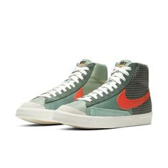 Nike Blazer Mid '77 Patch Dutch Green DD1162-300 Nike Blazer Mid 77, Nike Air Presto, Nike Blazer Mid, Nike Blazers Mid, Blazer Mid, Nike Blazer, Round Toe Heels, Street Outfit, Green Shoes