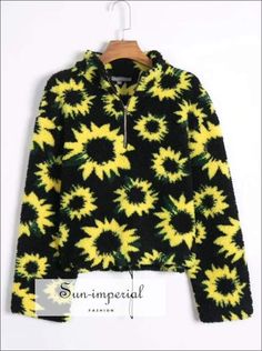 Sun-Imperial Material:Polyester Sleeve Style:REGULAR Sleeve Length(cm):Full Hooded:No Fabric Type:Fleece Weight:0.4kg Type:Pullovers Pattern Type:Print Clothing Length:REGULAR Style:Casual Collar:Stand Size Table S : Shoulder 50cm(19.7") Bust 106cm(41.7") Sleeve 52cm(20.5") Length 54cm(21.3") M : Shoulder 51cm(20.1") Bust 110cm(43.3") Sleeve 53.5cm(20.9") Length 55cm(21.7") L : Shoulder 52cm(20.5") Bust 114cm(44.9") Sleeve 55cm(21.7") Length 56cm(22") the size be measured by ourselves, error 1-3 Yellow Long Sleeve Top With Sunflower Print, Yellow Long Sleeve Tops With Sunflower Print, Spring Long Sleeve Top With Sunflower Print, Long Sleeve Sunflower Print Tops For Spring, Spring Long Sleeve Sunflower Print Top, Imperial Fashion, Table S, Half Zip Fleece, Sun Flowers