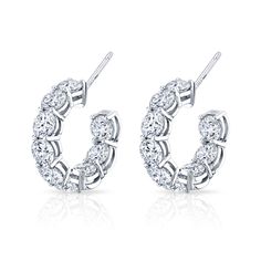 A jewelry box essential, these rounded diamond huggies are crafted in 18k white gold with that create the perfect amount of sparkle for day or night. Approximate Color HI, Clarity VS S Gold Huggie Earrings, Huggie Earring, Diamond Huggies, Huggie Earrings, Huggies Earrings, Round Brilliant, Diamond White, Round Diamond, Round Diamonds